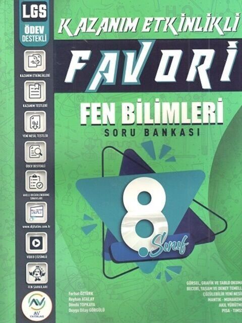 Av Yayınları 8. Sınıf Fen Bilimleri Kazanım Etkinlikli Soru Bankası