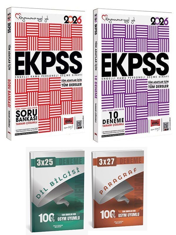 Anla Kazan + Yargı 2026 EKPSS Soru Bankası + 10 Deneme 2 li Set Yargı Yayınları