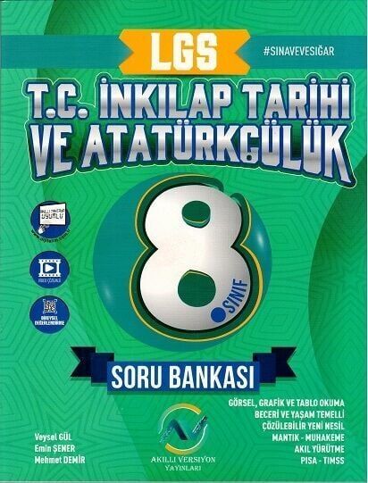 Av Akıllı Versiyon Yayınları 8. Sınıf LGS T.C. İnkılap Tarihi ve Atatürkçülük Soru Bankası