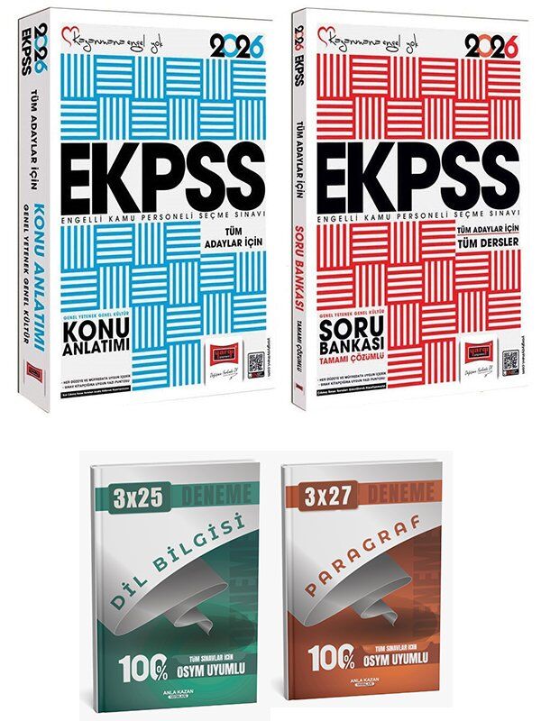 Anla Kazan + Yargı 2026 EKPSS Konu + Soru Bankası 2 li Set Yargı Yayınları