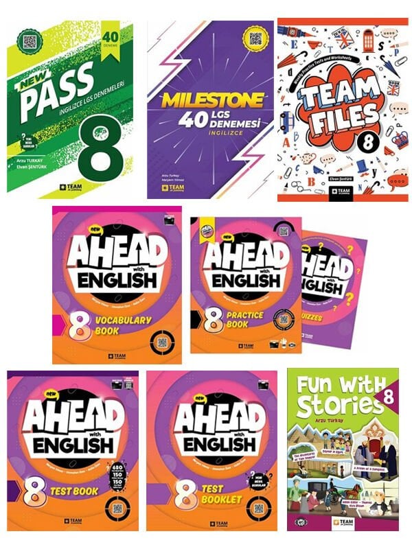 Team Elt 2026 LGS Ahead English + PASS + Milestone +Team Files + Fun With Stories 8 Kitap Set
