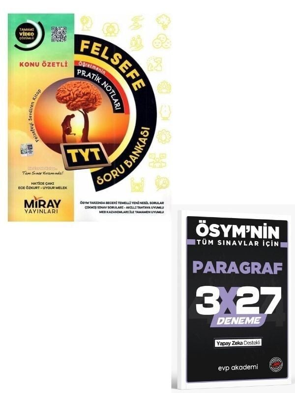 Miray 2027 TYT Felsefe Konu Özetli Soru Bankası+ EVP Akademi Paragraf