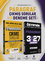 Yediiklim Paragraf Çıkmış Sorular & 3x27 Paragraf Deneme EVP Akademi Seti