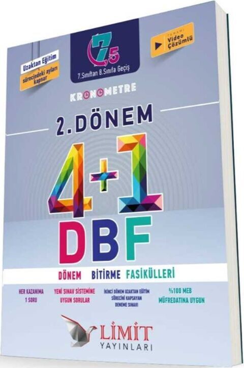 Limit Yayınları 7. Sınıf 2. Dönem Kronometre DBF 4 + 1 Dönem Bitirme Fasikülleri