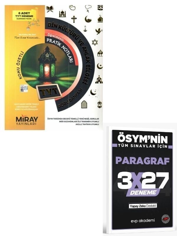 Miray 2027 TYT Din Kültürü ve Ahlak Bilgisi Soru Bankası+ EVP Akademi Paragraf