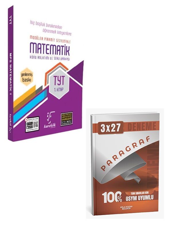 Karekök 2027 TYT Matematik MPS Konu Anlatımı Soru Bankası 1. Kitap+Anla Kazan Paragraf Deneme