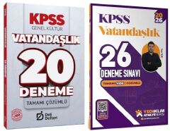 Yediiklim + Deli Defteri 2026 KPSS Vatandaşlık Atölye 26+20 Deneme 2 li Set - Yasin Yıldız Yediiklim + Deli Defteri Yayınları