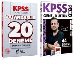 Yargı + Deli Defteri 2026 KPSS Vatandaşlık 44+20 Deneme 2 li Set - Özgür Özkınık Yargı + Deli Defteri Yayınları