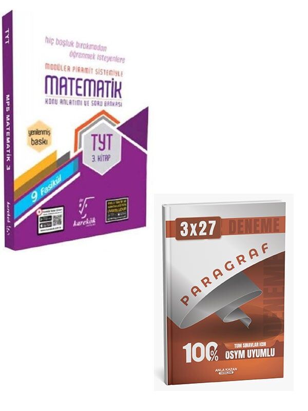 Karekök 2027 TYT Matematik Konu Anlatımı ve Soru Bankası 3. Kitap+Anla Kazan Paragraf Deneme