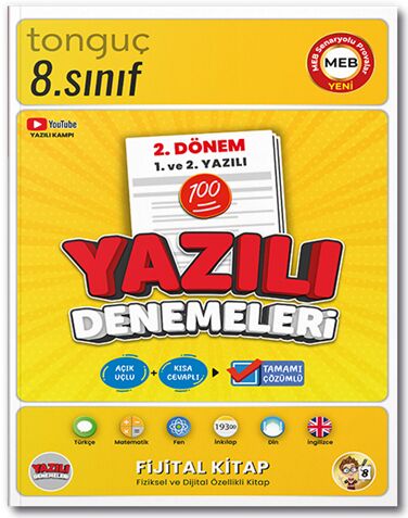 Tonguç 8. Sınıf Tüm Dersler 2. Dönem 1. Yazılı ve 2. Yazılı Denemeleri Tonguç Akademi