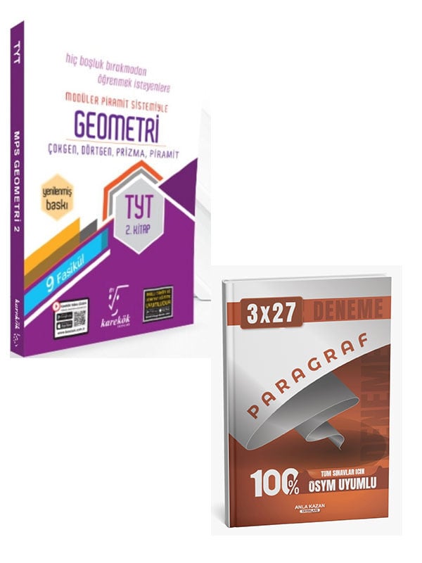 Karekök 2027 TYT Geometri 2. Kitap 9 Fasikül+Anla Kazan Paragraf Deneme
