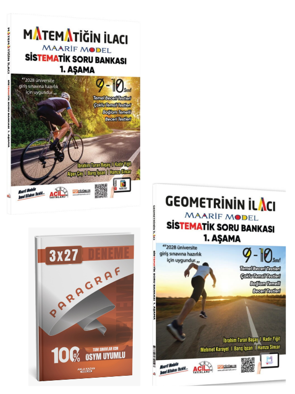 Acil 2027 Matematiğin+ Geometri İlacı Maarif Model Sistematik Soru Bankası 1+ Anla Kazan Paragraf