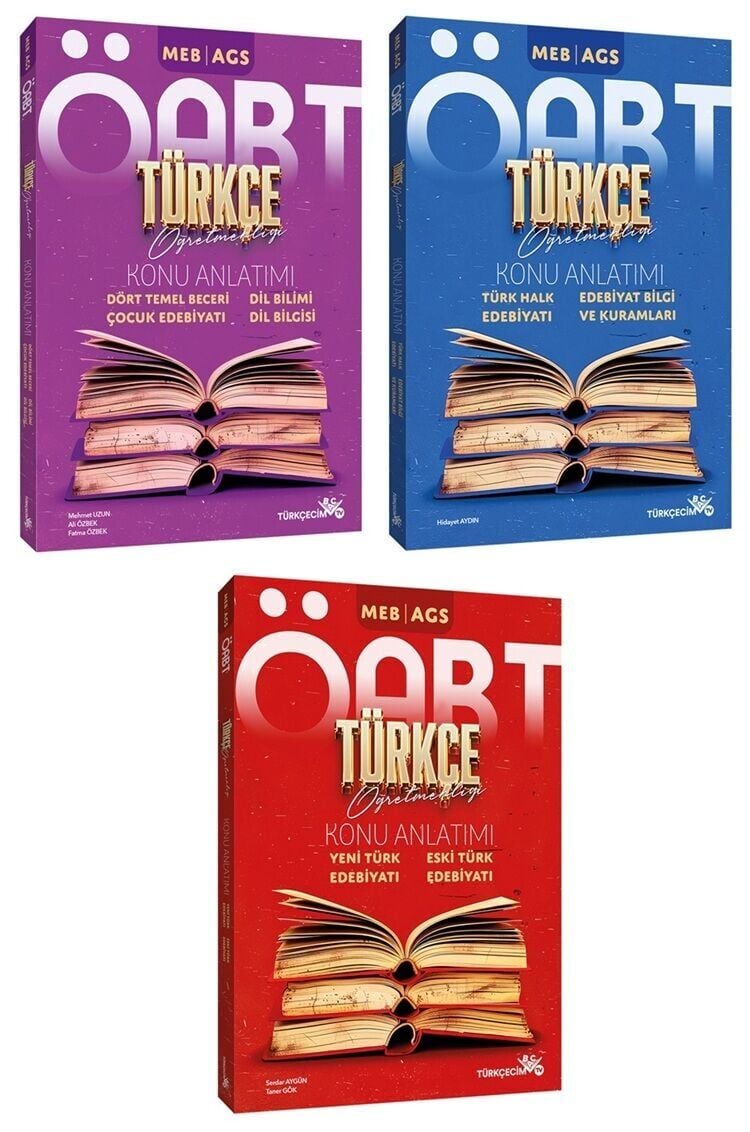 Türkçecim TV ÖABT MEB-AGS Türkçe Öğretmenliği Konu Anlatımı 3 lü Set Türkçecim TV Yayınları