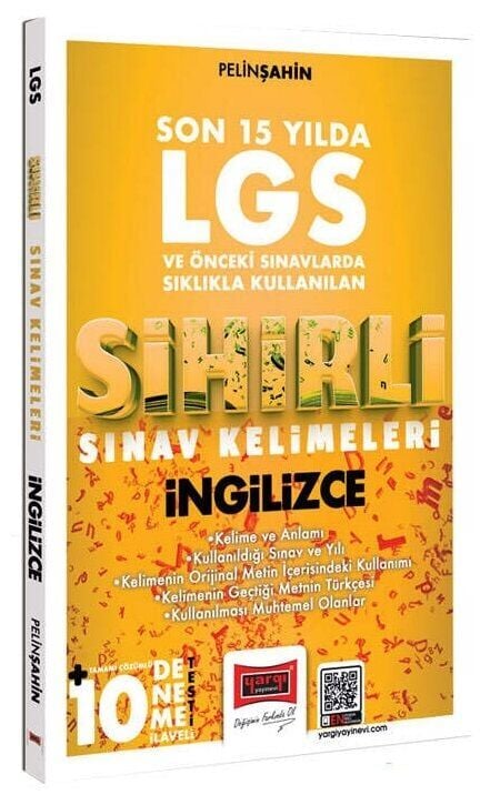 Yargı LGS İngilizce Son 15 Yılda Sıklıkla Kullanılan Sihirli Sınav Kelimeleri (10 Deneme İlaveli) Yargı Yayınları