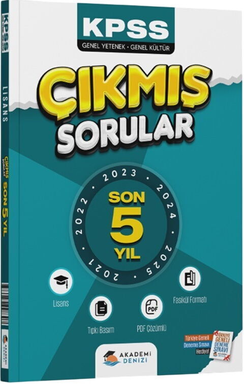 Akademi Denizi 2026 KPSS Genel Yetenek Genel Kültür Çıkmış Sorular Son 5 Yıl Çözümlü Akademi Denizi