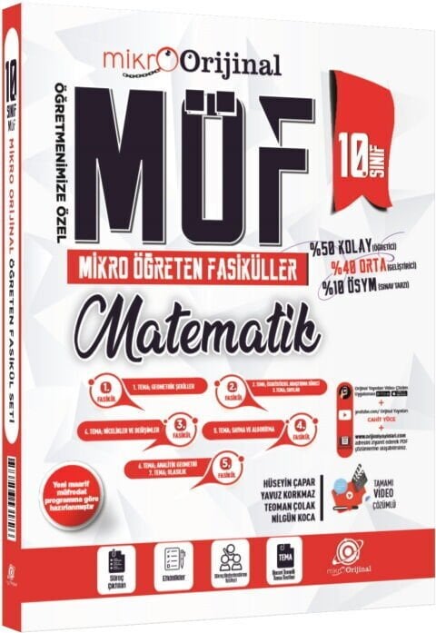 Orijinal Mikro 10. Sınıf Matematik MÖF Mikro Öğreten Fasiküller