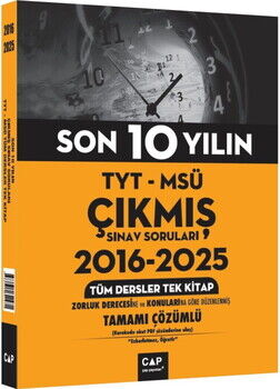 Çap Yayınları TYT MSÜ Son 10 Yılın Çıkmış Soruları 2016 2025