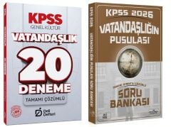 CBA + Deli Defteri 2026 KPSS Vatandaşlık Vatandaşlığın Pusulası Soru Bankası + 20 Deneme 2 li Set - Ali Koç CBA + Deli Defteri Yayınları