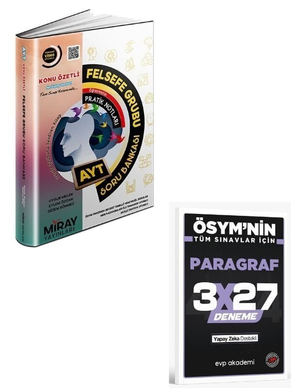 Miray 2027 AYT Felsefe Grubu Konu Özetli Soru Bankası+ EVP Akademi Paragraf