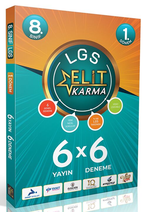 Paraf 8. Sınıf LGS 1. Dönem Elit Karma 6x6 Deneme Çözümlü Paraf Yayınları