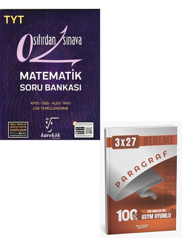 Karekök 2027 TYT Sıfırdan Sınava Matematik Soru Bankası+Anla Kazan Paragraf Deneme