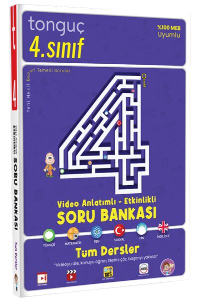 Tonguç 4. Sınıf Tüm Dersler Video Anlatımlı Etkinlikli Soru Bankası Tonguç Akademi
