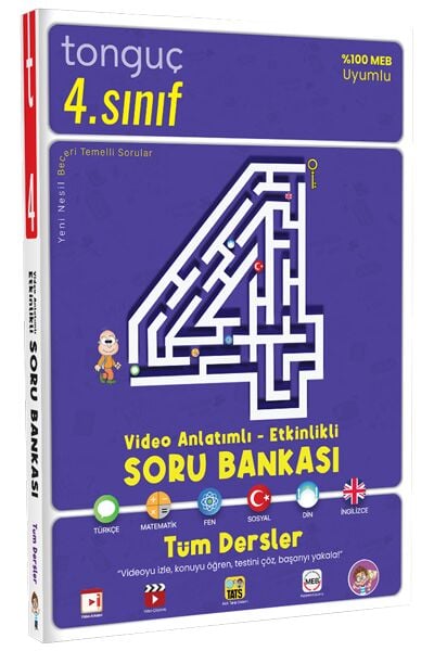 Tonguç 4. Sınıf Tüm Dersler Video Anlatımlı Etkinlikli Soru Bankası Tonguç Akademi