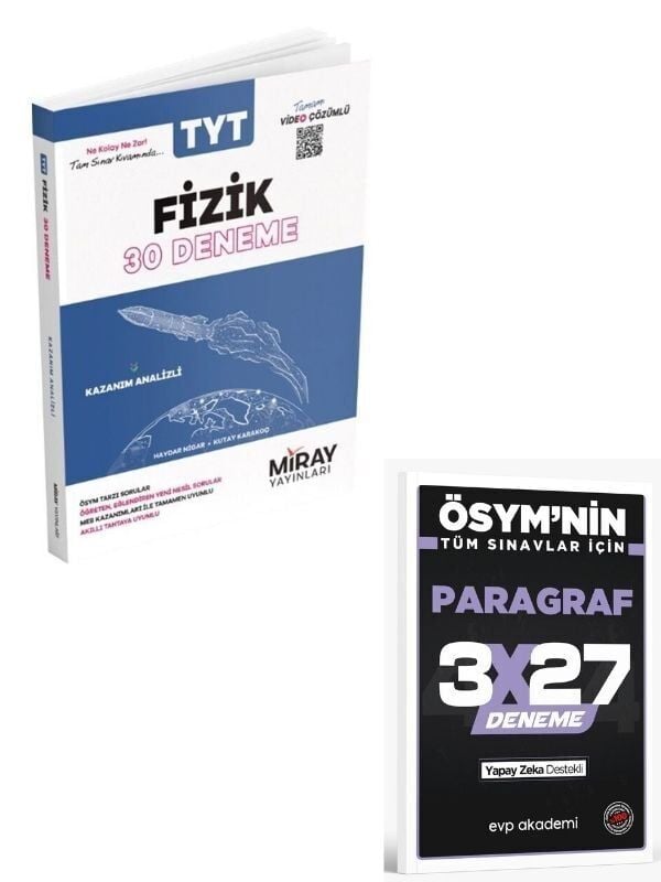 Miray 2027 TYT Fizik 30 Deneme+ EVP Akademi Paragraf