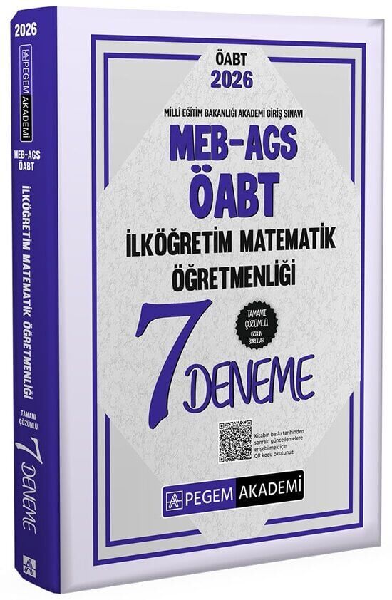 Pegem 2026 ÖABT MEB-AGS İlköğretim Matematik Öğretmenliği 7 Deneme Çözümlü Pegem Akademi Yayınları
