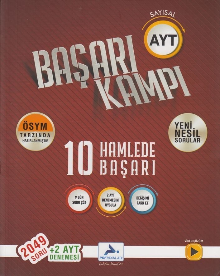 Paraf Yayınları AYT Sayısal Başarı Kampı 10 Hamlede Başarı