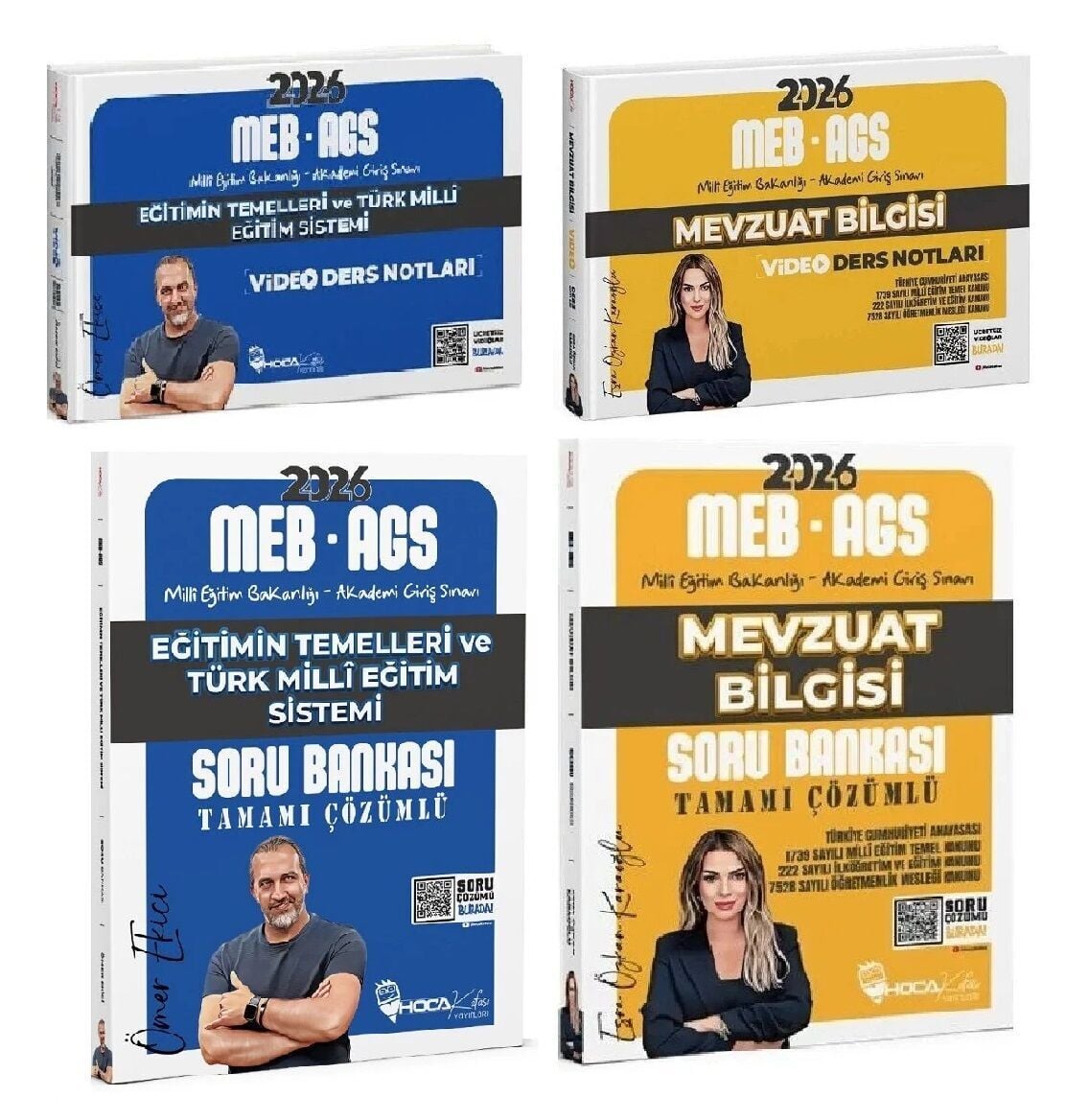 YENİ AGS - Hoca Kafası 2026 MEB-AGS Eğitimin Temelleri + Eğitim Bilimleri + Mevzuat Bilgisi Video Ders Notları + Soru Bankası 6 lı Set- Ömer Ekici, Esra Özkan Karaoğlu Hoca Kafası Yayınları