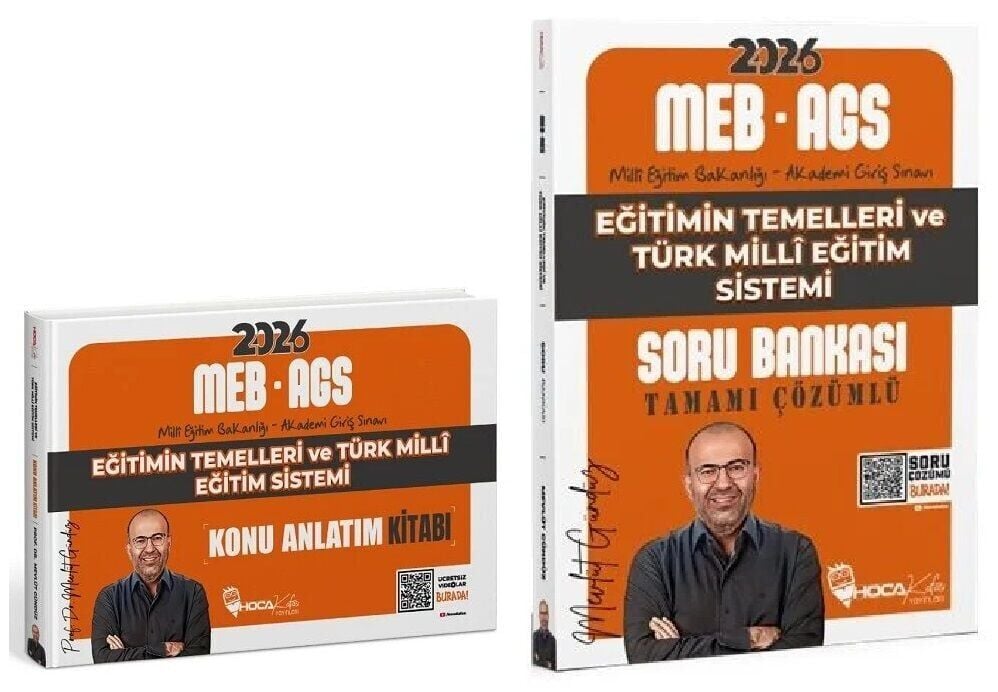 Hoca Kafası 2026 MEB-AGS Eğitimin Temelleri ve Türk Milli Eğitim Sistemi Konu Anlatım Kitabı + Soru Bankası 2 li Set- Mevlüt Gündüz Hoca Kafası Yayınları