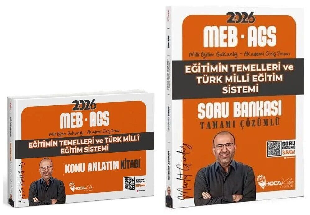 Hoca Kafası 2026 MEB-AGS Eğitimin Temelleri ve Türk Milli Eğitim Sistemi Konu Anlatım Kitabı + Soru Bankası 2 li Set- Mevlüt Gündüz Hoca Kafası Yayınları
