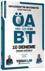 Yediiklim 2026 ÖABT Lise Ortaöğretim Matematik Öğretmenliği 10 Deneme Çözümlü - Enis Avcı, Hakan Efe Yediiklim Yayınları