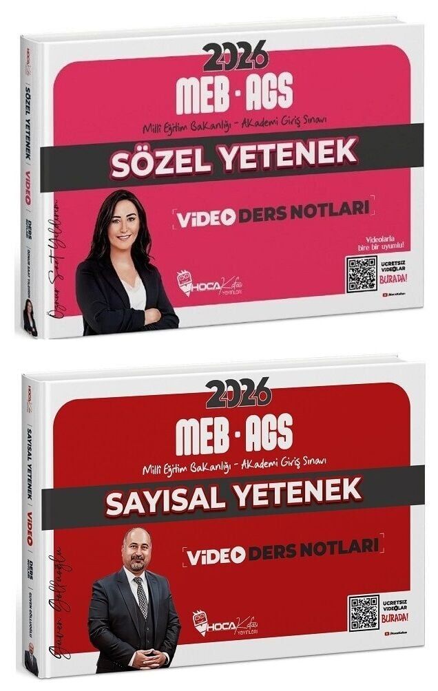 Hoca Kafası 2026 MEB-AGS Sözel + Sayısal Yetenek Video Ders Notları 2 li Set Hoca Kafası Yayınları