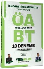 Yediiklim 2026 ÖABT MEB-AGS İlköğretim Matematik Öğretmenliği 10 Deneme Çözümlü - Enis Avcı, Hakan Efe Yediiklim Yayınları