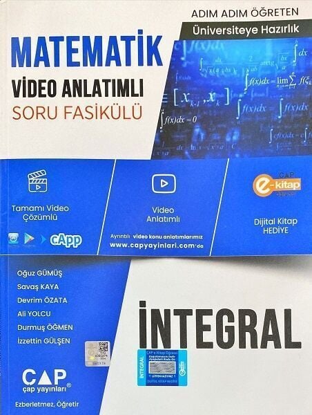 Çap Yayınları Matematik İntegral Konu Anlatımlı Soru Bankası