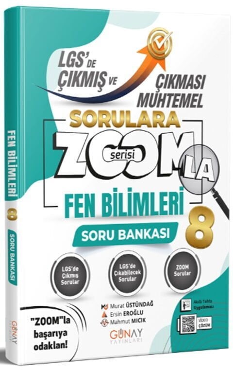 Günay Yayınları 8. Sınıf LGS Fen Bilimleri Zoom Serisi Çıkması Muhtemel Soru Bankası
