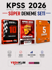 Yediiklim 2026 KPSS Genel Yetenek Genel Kültür 15 Deneme & Pegem KPSS 5 Deneme Seti