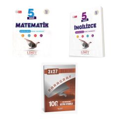 2027 Limit 5. Sınıf Etkinlikli Matematik + İngilizce Soru + anla kazan paragraf deneme 3'lü Set