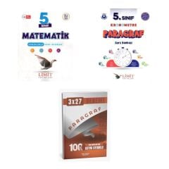 2027 Limit 5. Sınıf Matematik Etkinlikli + Paragraf Kronometre Soru + anla kazan paragraf deneme 3'lü Set