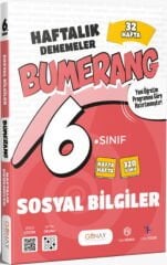 Günay Yayınları 6. Sınıf Sosyal Bilgiler Bumerang 32 Haftalık Denemeler
