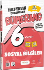 Günay Yayınları 6. Sınıf Sosyal Bilgiler Bumerang 32 Haftalık Denemeler