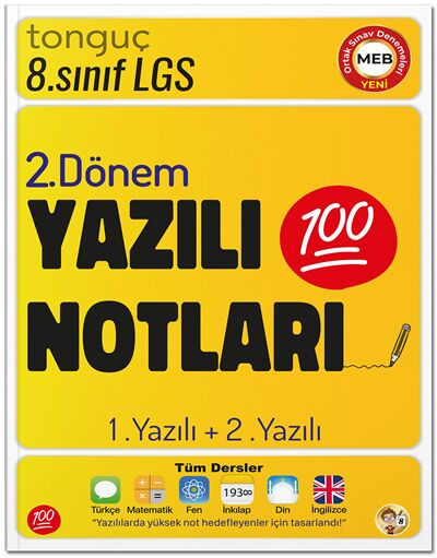Tonguç 8. Sınıf Tüm Dersler 2. Dönem 1. Yazılı ve 2. Yazılı Notları Tonguç Akademi