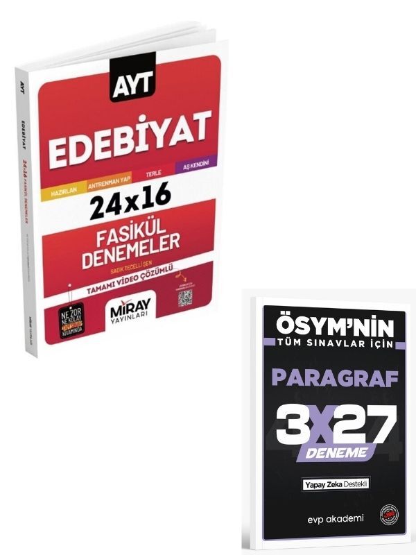 Miray 2027 AYT Edebiyat 16 Deneme+ EVP Akademi Paragraf