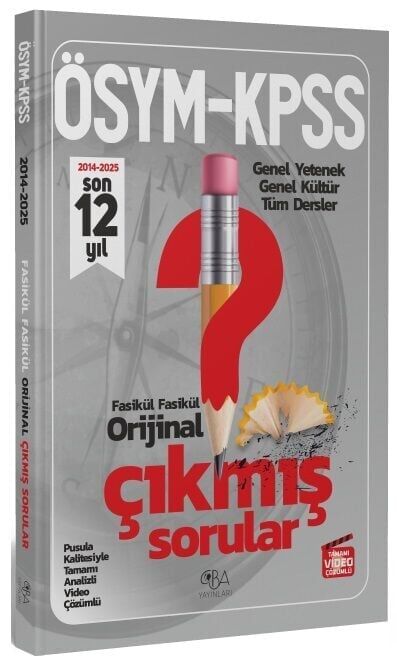 CBA Yayınları 2026 KPSS Genel Yetenek Genel Kültür Orijinal Son 12 Yıl Çıkmış Sorular Fasikül Çözümlü CBA Yayınları