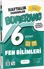 Günay Yayınları 6. Sınıf Fen Bilimleri Bumerang 32 Haftalık Denemeler