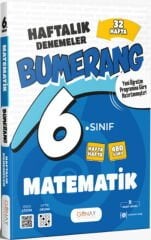 Günay Yayınları 6. Sınıf Matematik Bumerang 32 Haftalık Denemeleri