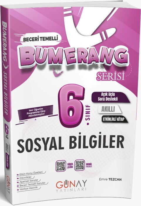 Günay Yayınları 6. Sınıf Sosyal Bilgiler Etkinlikli Bumerang Serisi
