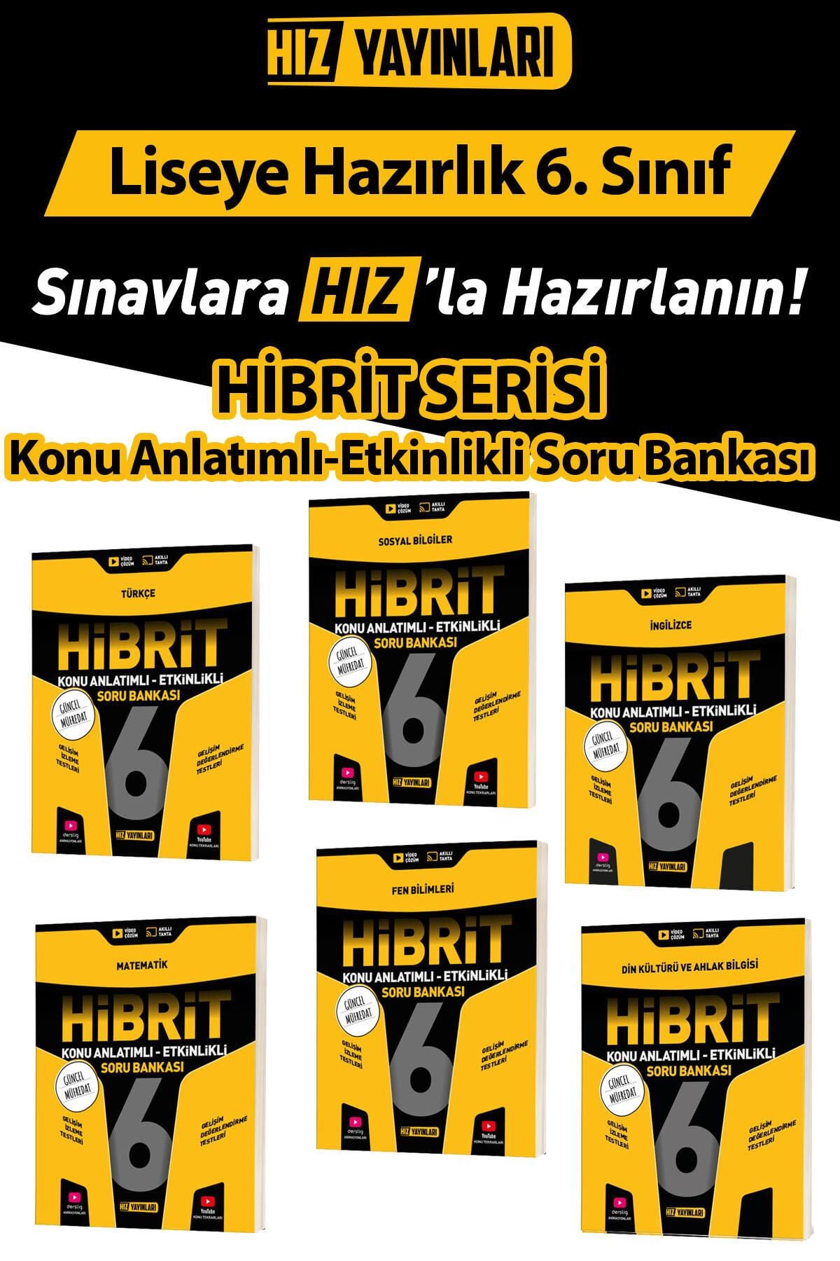 2027 Hız Yayınları 6. Sınıf Hibrit Konu Anlatımlı Etkinlikli Soru Bankası